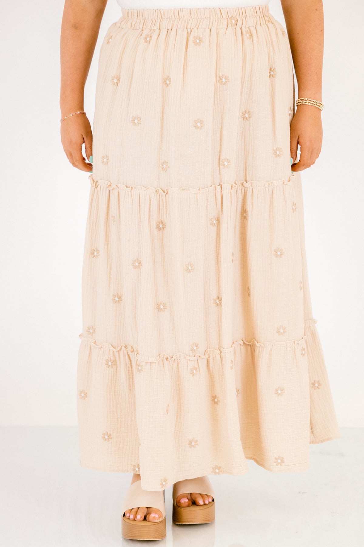 Whimsical Woman Maxi Skirt, Ivory – Chic Soul