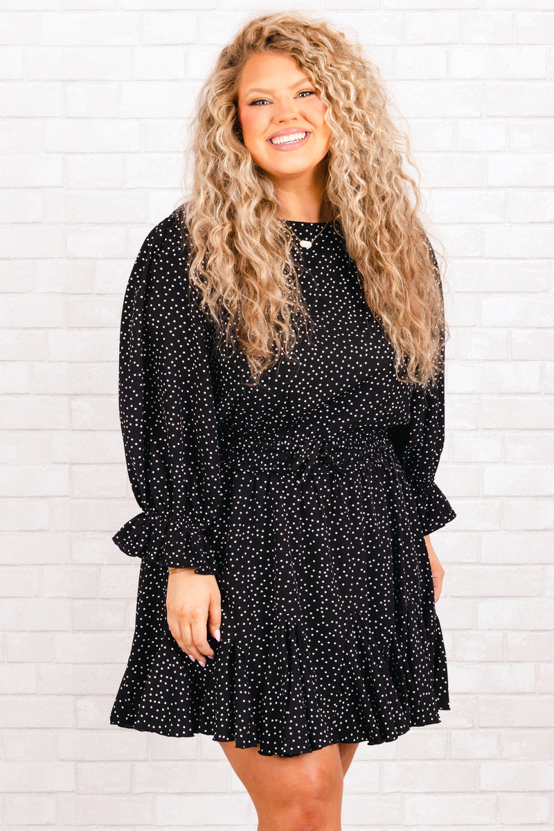 Who I Will Be Romper, Black Polka – Chic Soul