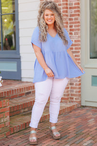 Puff Sleeved Baby Top, Denim – Chic Soul