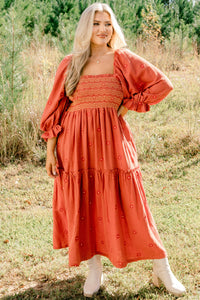 Wildflower Wonder Dress, Rust – Chic Soul