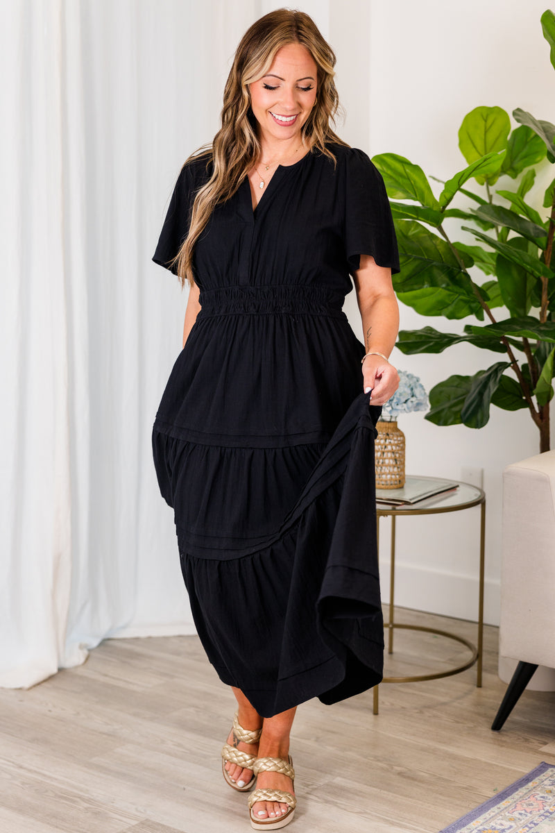 Women's Wish Me Joy Dress, Black | Size: 1X By Chic Soul Women's Wish Me Joy Dress, Black | Size: 1X By Chic Soul