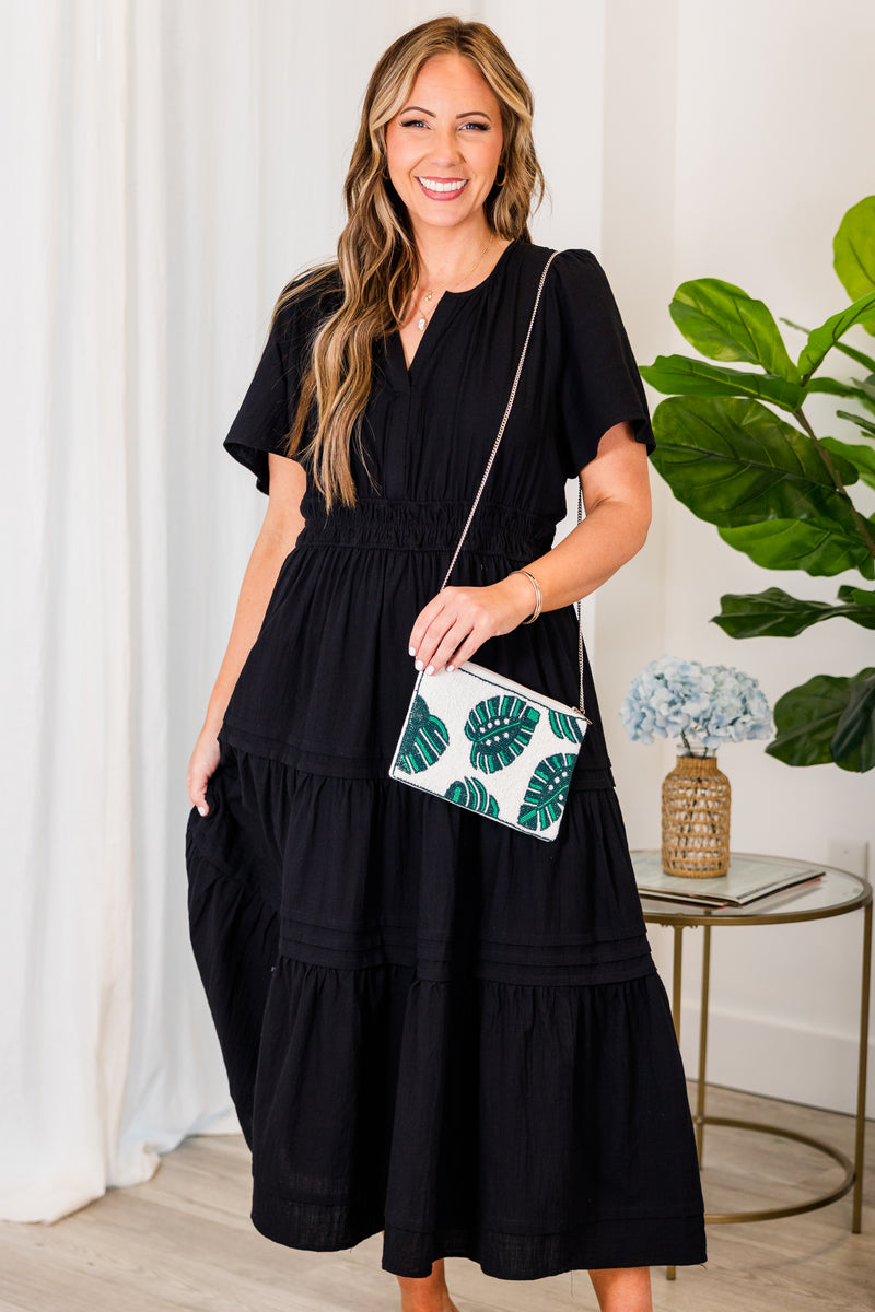Women's Wish Me Joy Dress, Black | Size: 1X By Chic Soul Women's Wish Me Joy Dress, Black | Size: 1X By Chic Soul