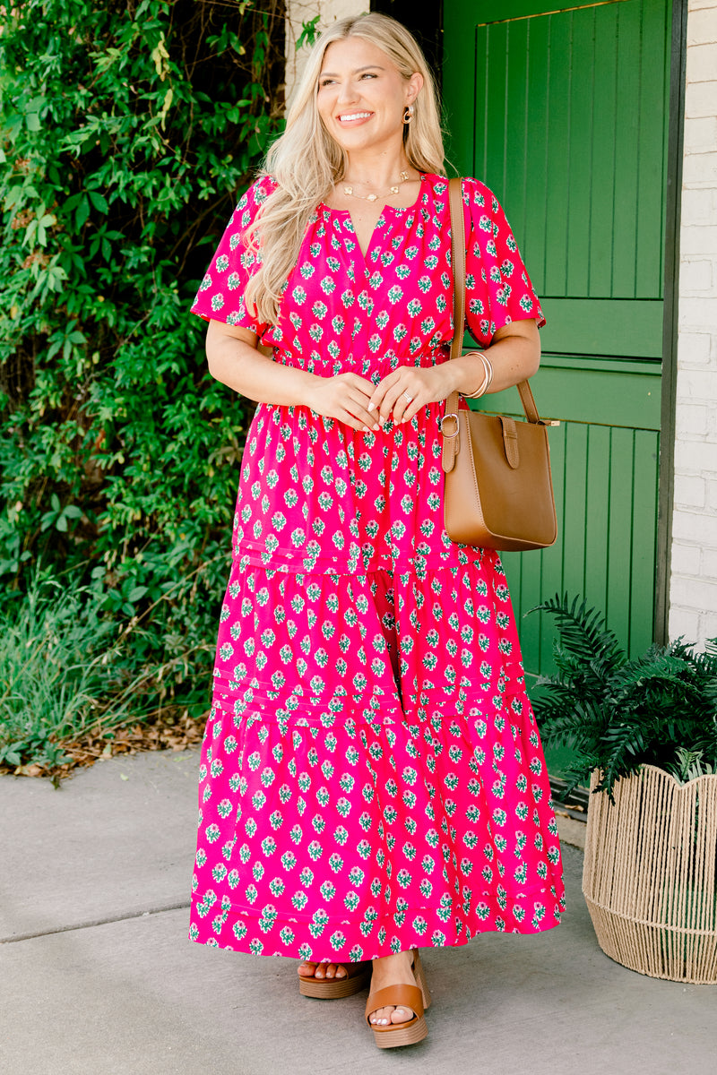 Wish Me Joy Dress, Fuchsia Mix – Chic Soul