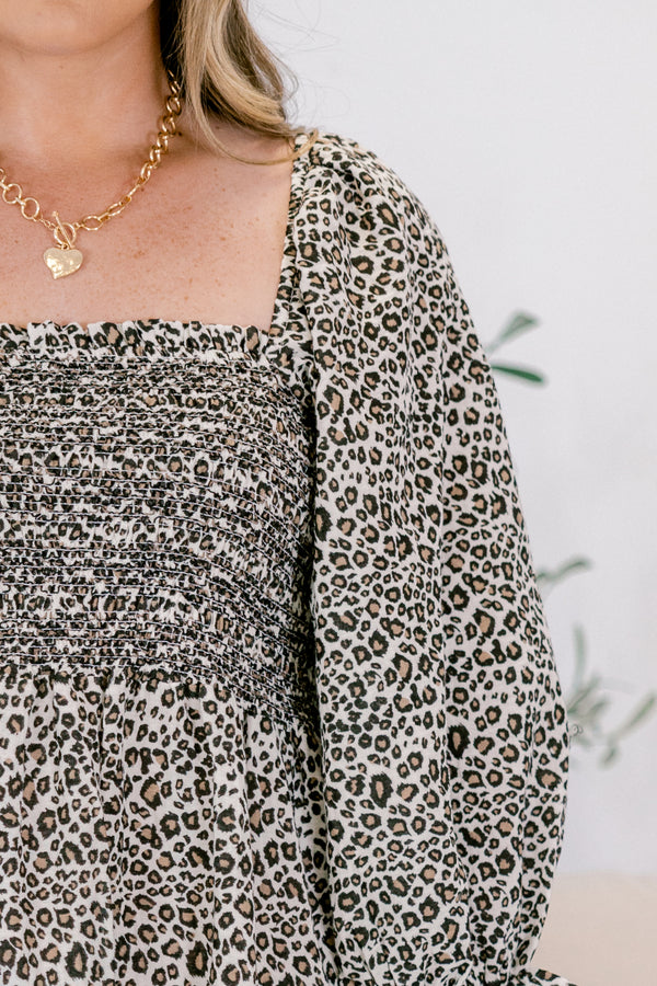 Wonderful Wildflower Dress, Leopard