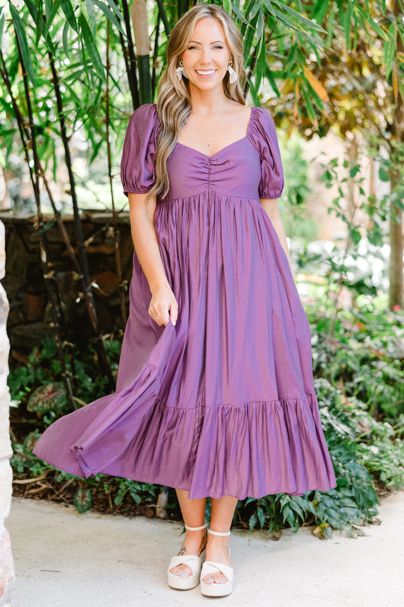 Working Your Charm Midi Dress, Eggplant – Chic Soul Working Your Charm Midi Dress, Eggplant – Chic Soul