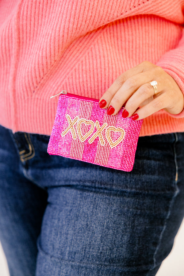 XOXO Coin Purse, Pink
