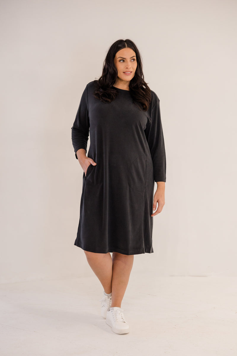 Women's Audrey Boatneck Dress, Black | Size: Medium By Chic Soul Women's Audrey Boatneck Dress, Black | Size: Medium By Chic Soul