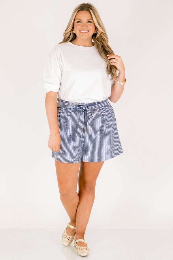 Chic Soul plus size clothing, white short sleeve crew neck tee