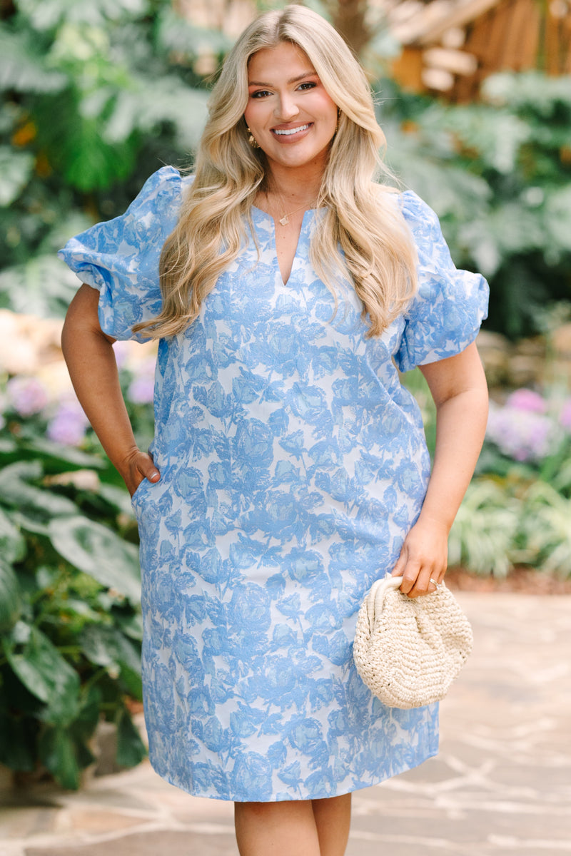 A Springtime Waltz Dress, Light Blue Chic Soul A Springtime Waltz Dress, Light Blue Chic Soul