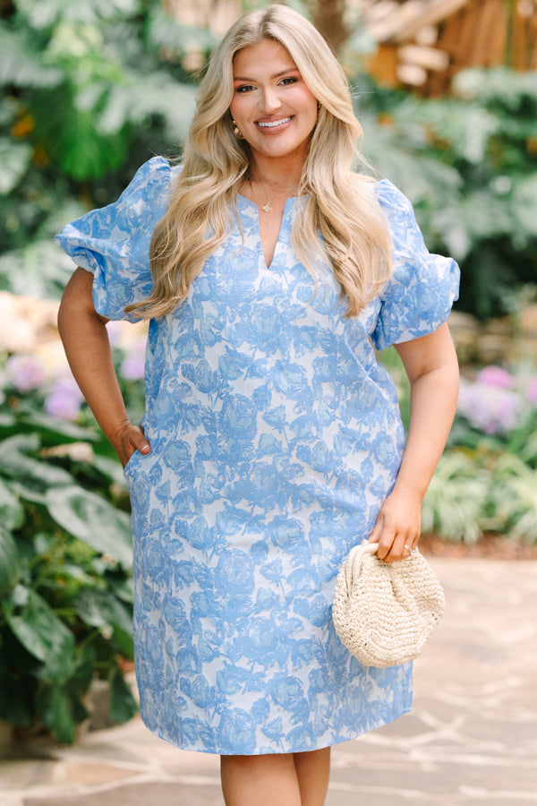 A Springtime Waltz Dress, Light Blue Chic Soul A Springtime Waltz Dress, Light Blue Chic Soul