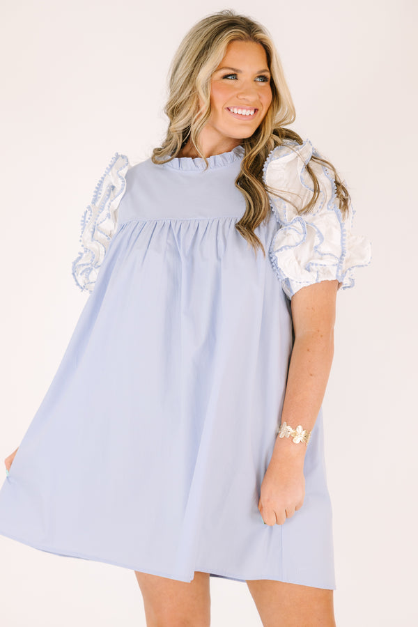 Between Me And You Dress, Light Blue