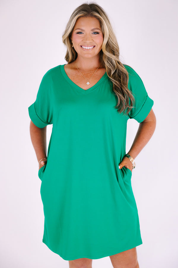 Easy Like Sunday Dress, Kelly Green Chic Soul Easy Like Sunday Dress, Kelly Green Chic Soul