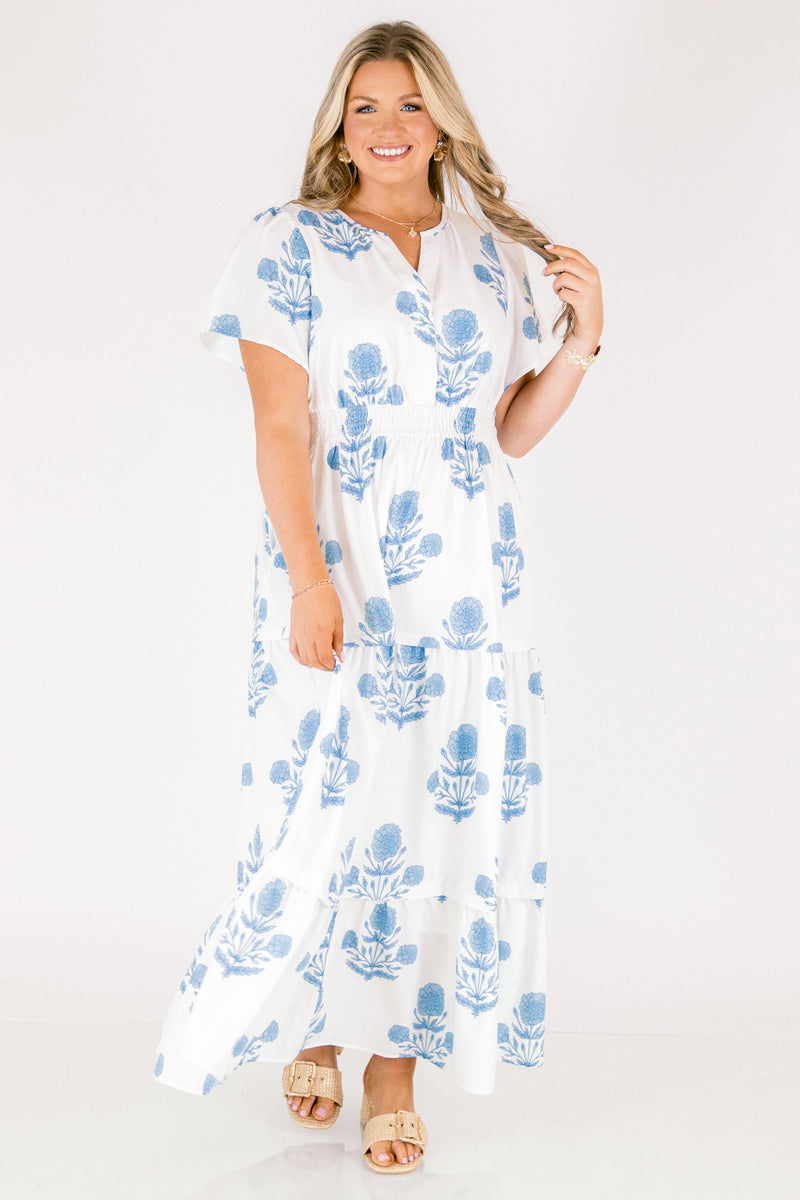 Enchanting Moments Maxi Dress, Blue – Chic Soul