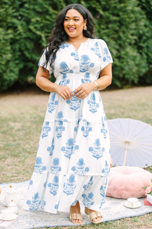Women's Enchanting Moments Maxi Dress, Blue | Size: 1X By Chic Soul Women's Enchanting Moments Maxi Dress, Blue | Size: 1X By Chic Soul