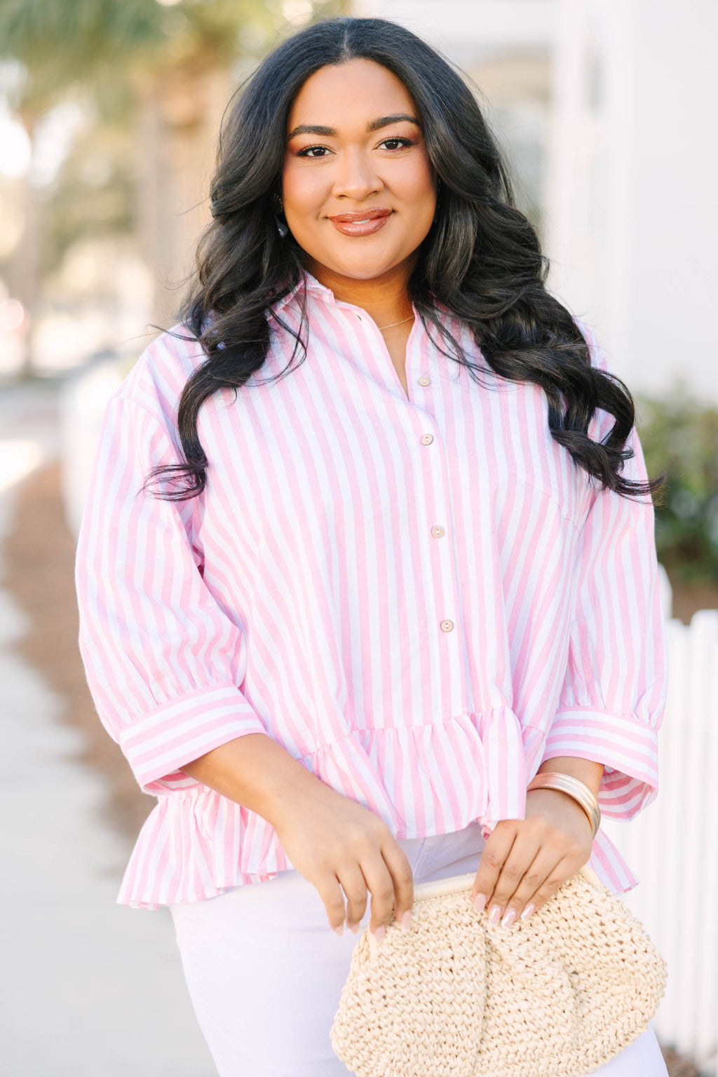 Feel Free Top, Pink Stripe – Chic Soul