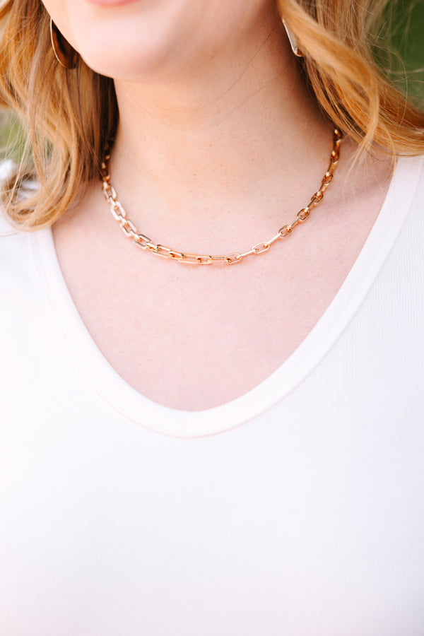 Chic Soul plus size clothing, gold link necklace 