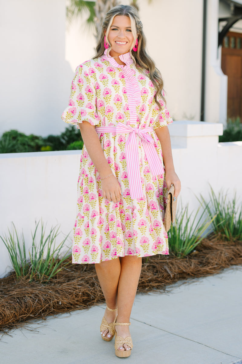 Half Truths Dress, Pink – Chic Soul