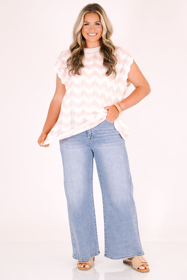 Chic Soul plus size clothing, relaxed fit wide leg light wash denim with no distressing