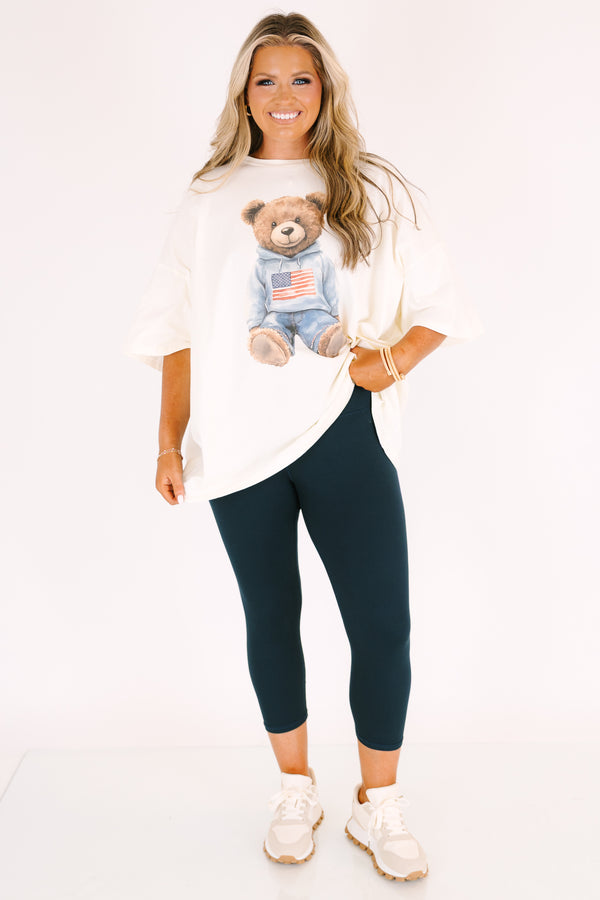 Plus Size cropped nocturnal navy leggings in a buttery soft microfiber and spandex blend.