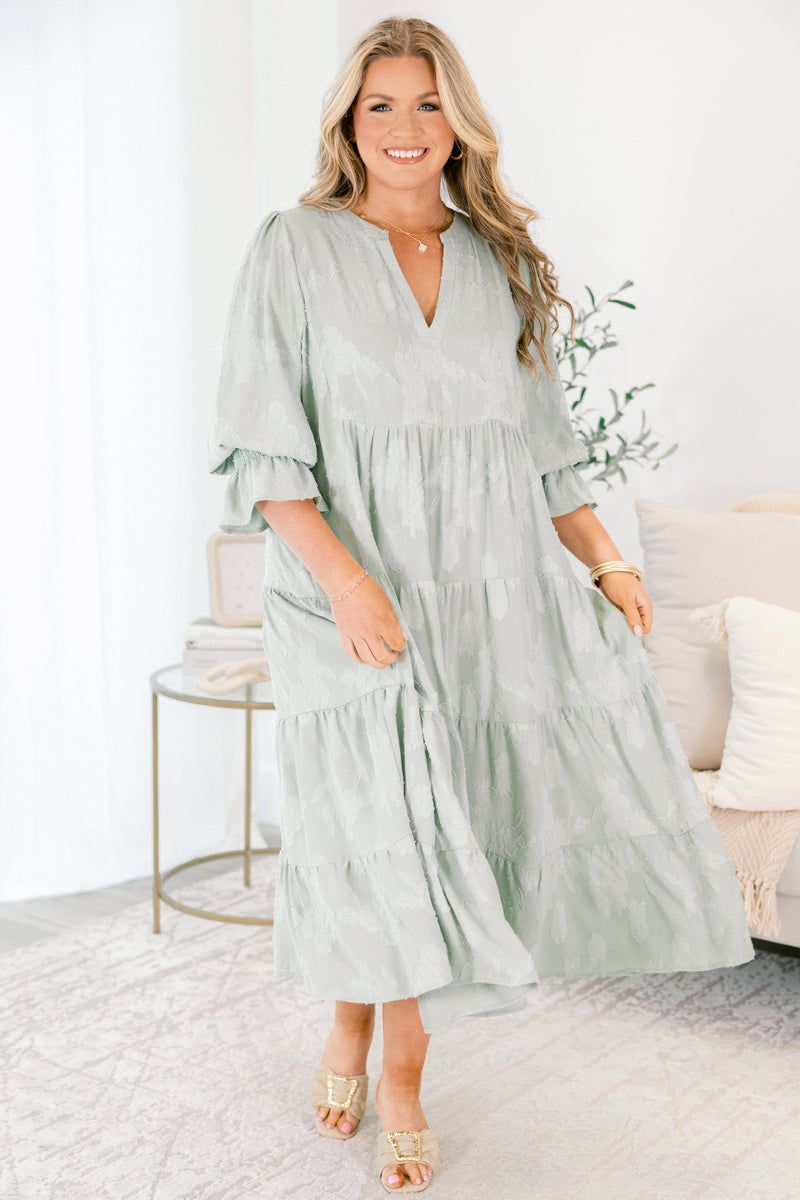 Women's Love You So Dress, Green | Size: 1X By Chic Soul Women's Love You So Dress, Green | Size: 1X By Chic Soul