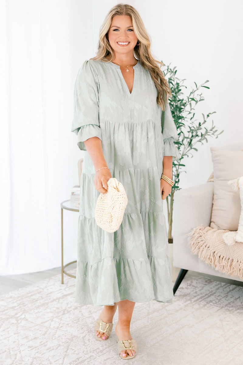 Women's Love You So Dress, Green | Size: 1X By Chic Soul Women's Love You So Dress, Green | Size: 1X By Chic Soul