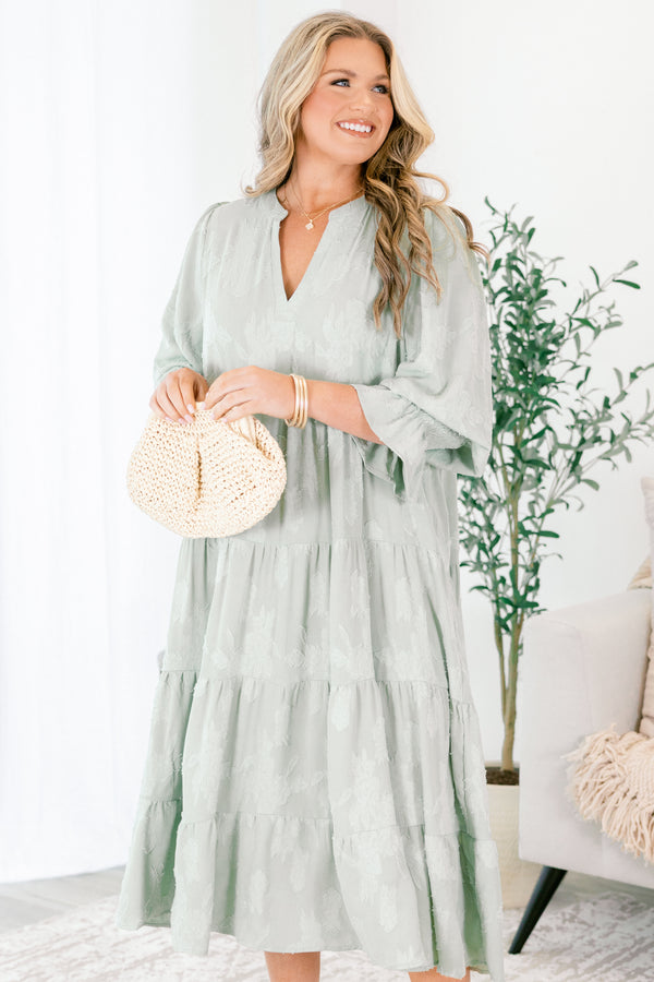 Women's Love You So Dress, Green | Size: 1X By Chic Soul Women's Love You So Dress, Green | Size: 1X By Chic Soul