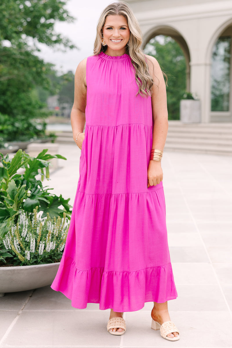 Women's Make Your Move Maxi Dress, Pink | Size: 1X By Chic Soul Women's Make Your Move Maxi Dress, Pink | Size: 1X By Chic Soul