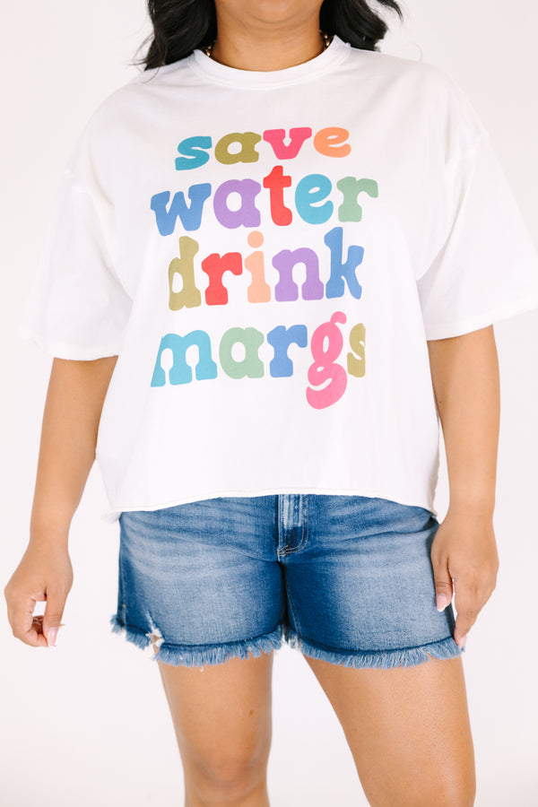 Chic Soul plus size clothing, white cropped tee with 