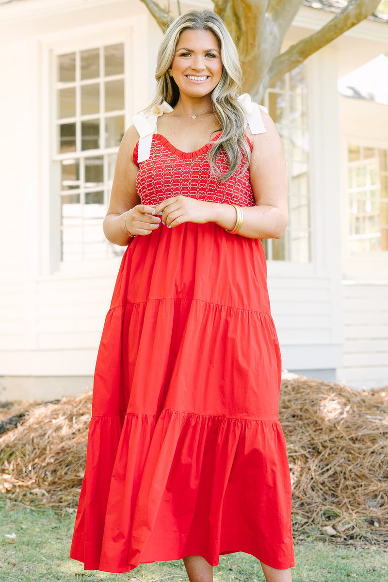 Women's Midnight Garden Dress, Red