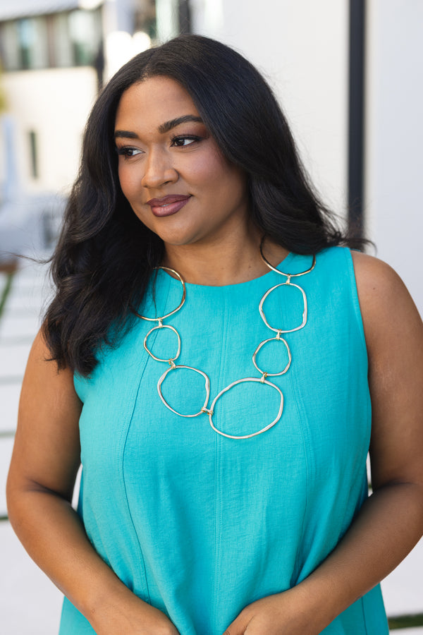 Chic Soul plus size clothing, gold multi hoop necklace 