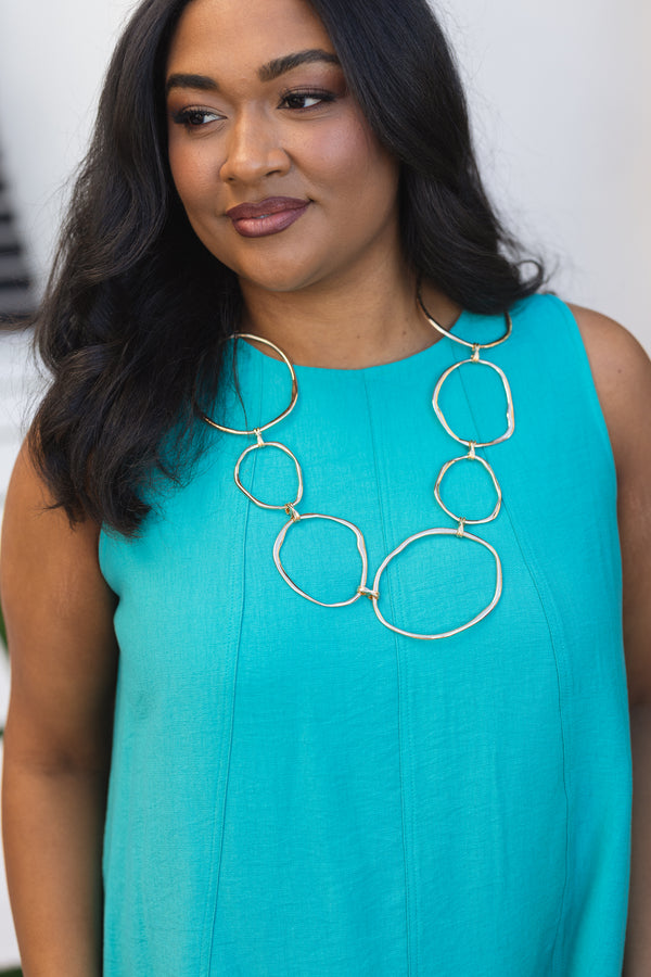 Chic Soul plus size clothing, gold multi hoop necklace 