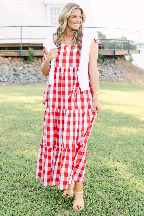 americana maxi dress Americana Patchwork Maxi Dress in Blue Jules & James Boutique
