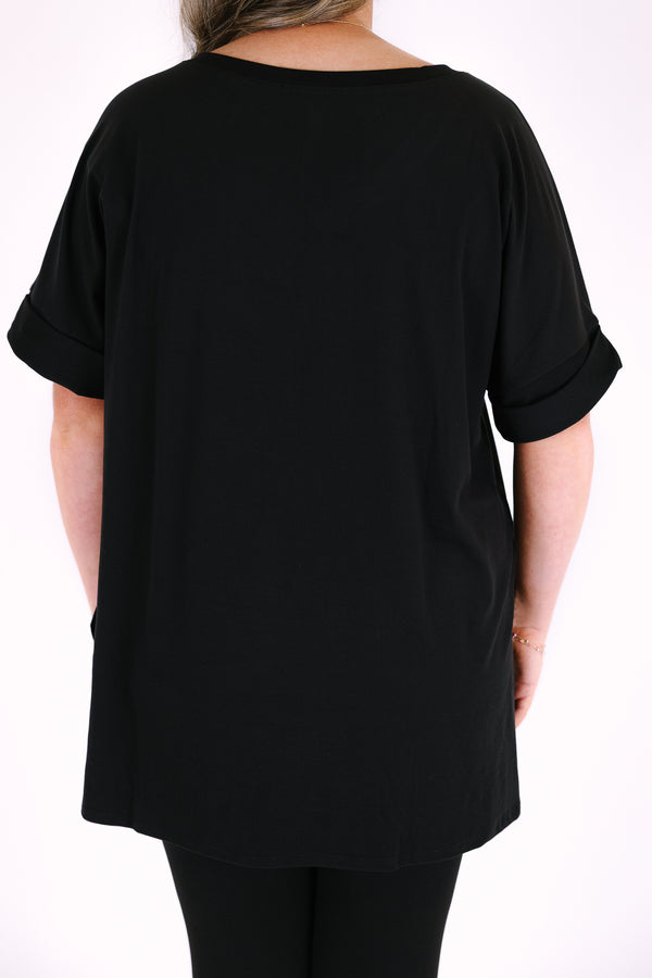 Chic Soul plus size clothing, black comfy lounge wear set