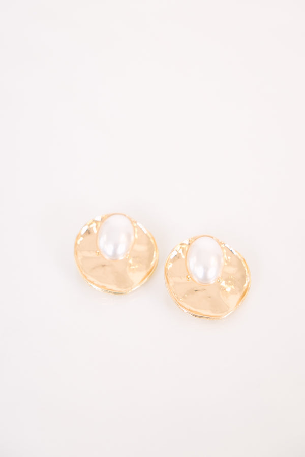 Chic Soul plus size clothing, gold clip hoops with a oblong shape 