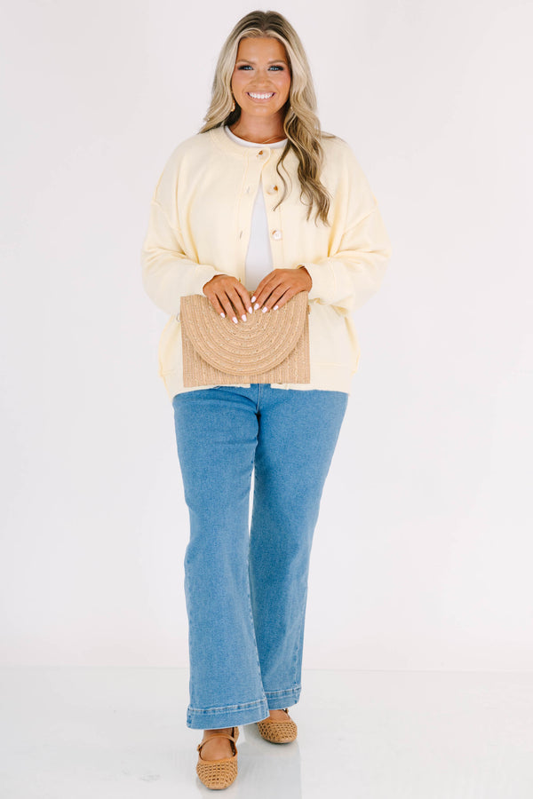 Plus size classic wash wide leg jeans with front patch pockets and a flattering high-waisted fit.