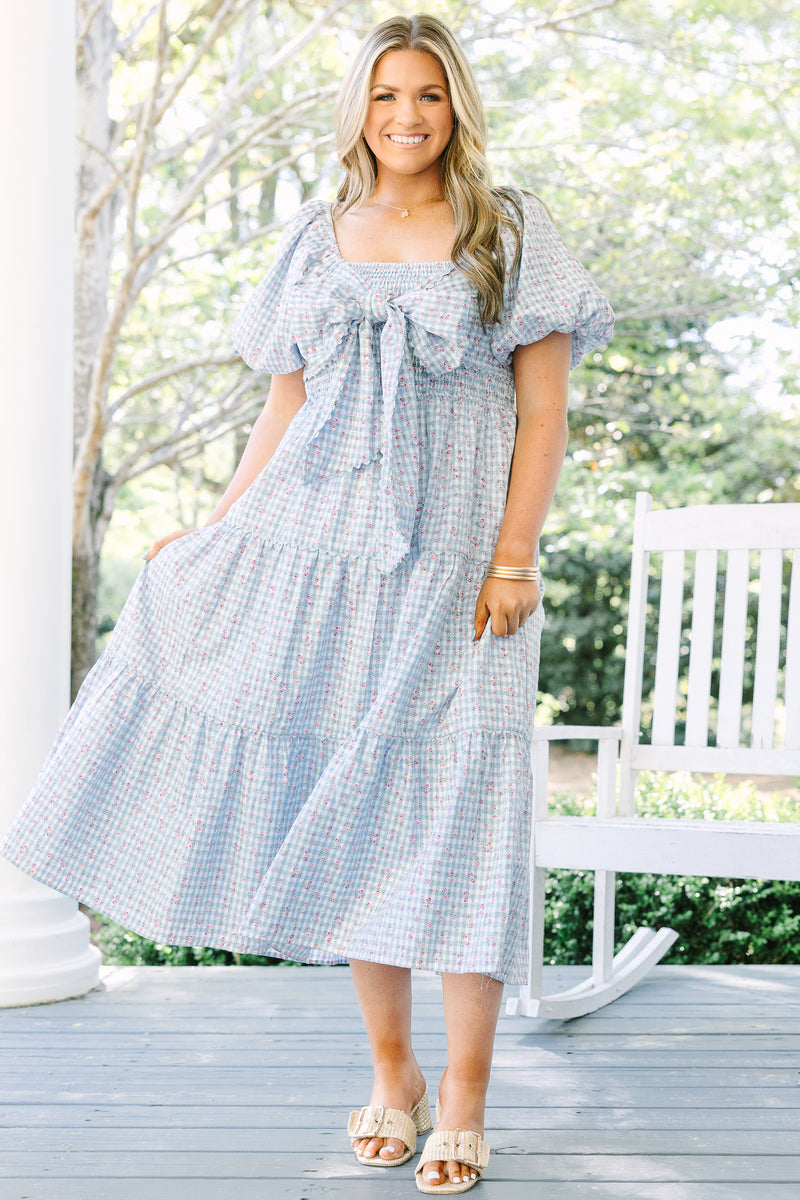 Women's Read Between The Lines Dress, Blue | Size: 1X By Chic Soul