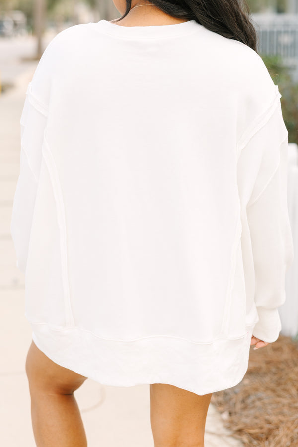 Chic Soul plus size clothing, ivory white crew neck pullover with a leopard side profile and “Stay Wild” text in a dark pink red script below it 
