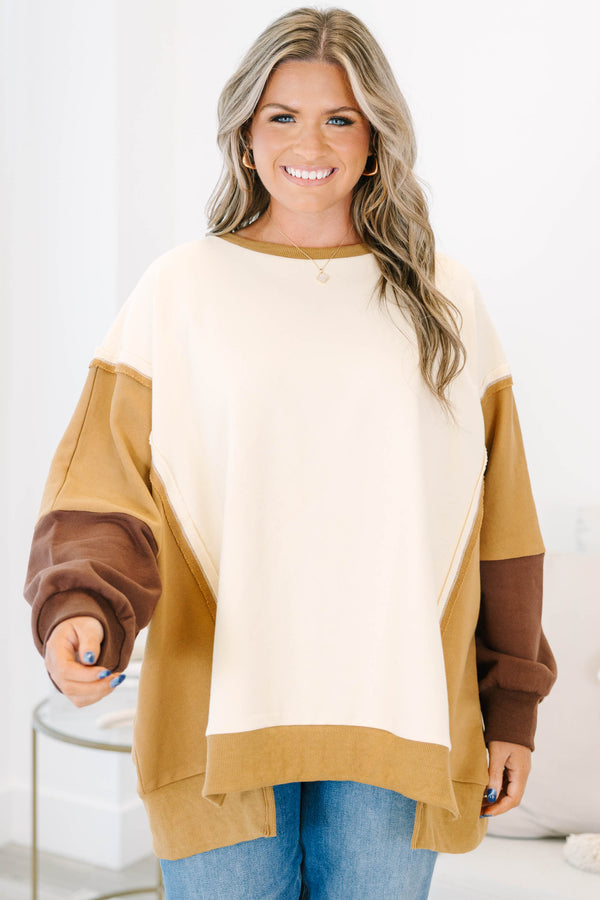 Rising To The Opportunity Pullover, Chocolate