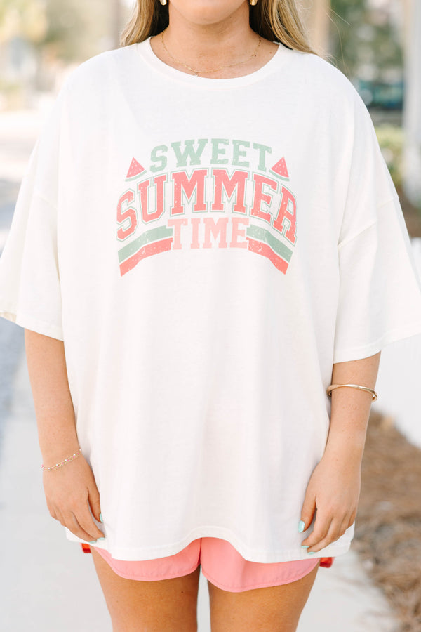 Chic Soul plus size clothing, white oversized tee with 