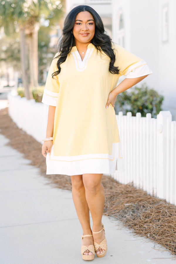 Simple Joys Dress, Yellow – Chic Soul