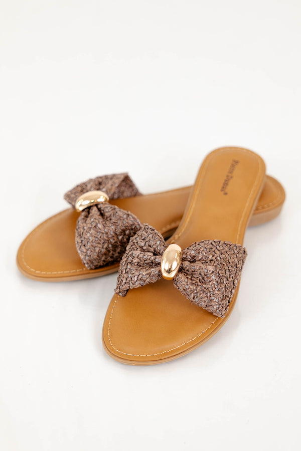 Chic Soul plus size clothing, brown open toed sandals
