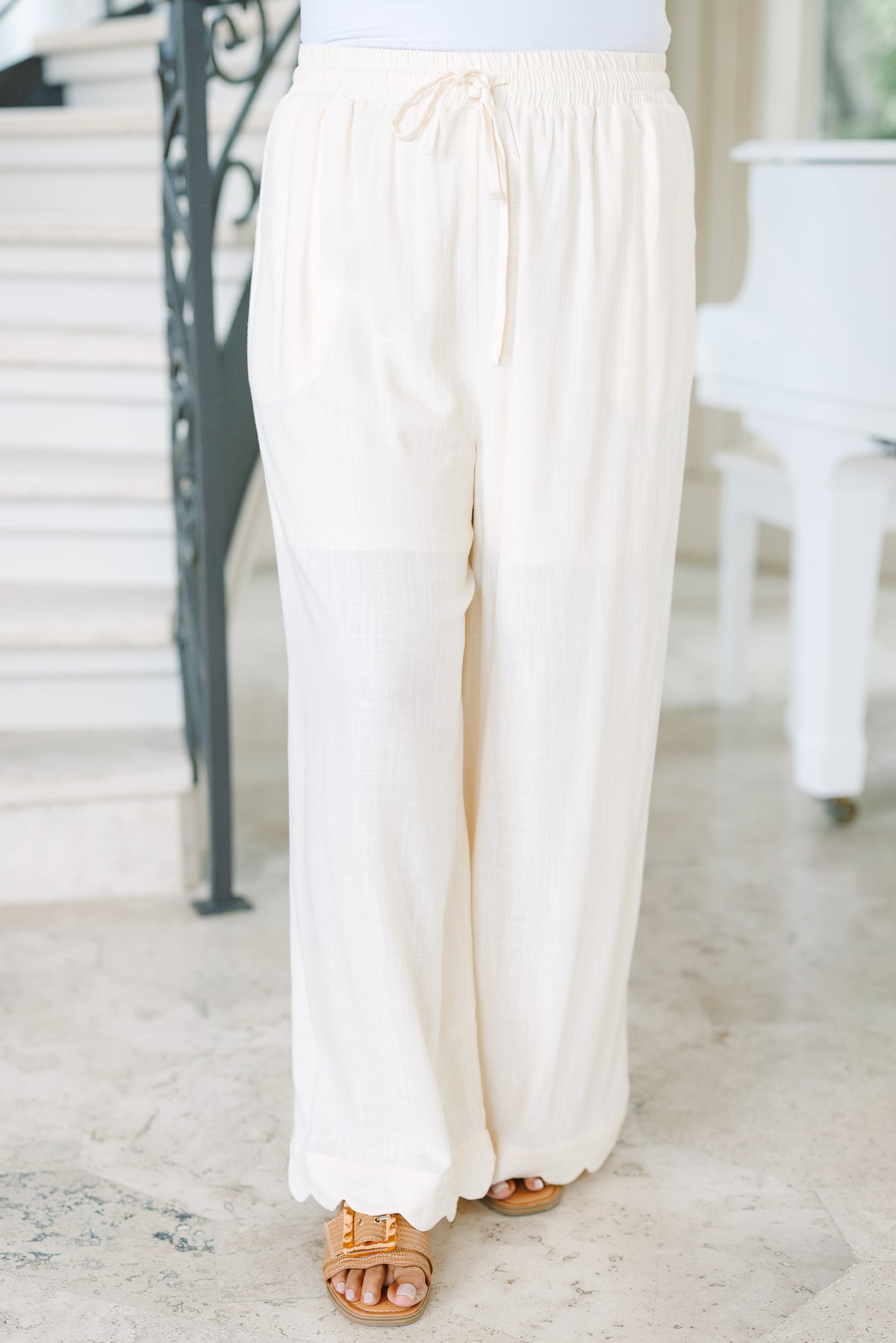 Stand With Grace Pants, White Linen Chic Soul Stand With Grace Pants, White Linen Chic Soul