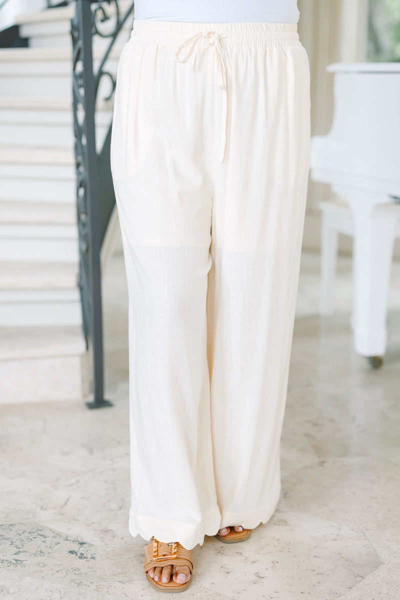 Stand With Grace Pants, White Linen – Chic Soul