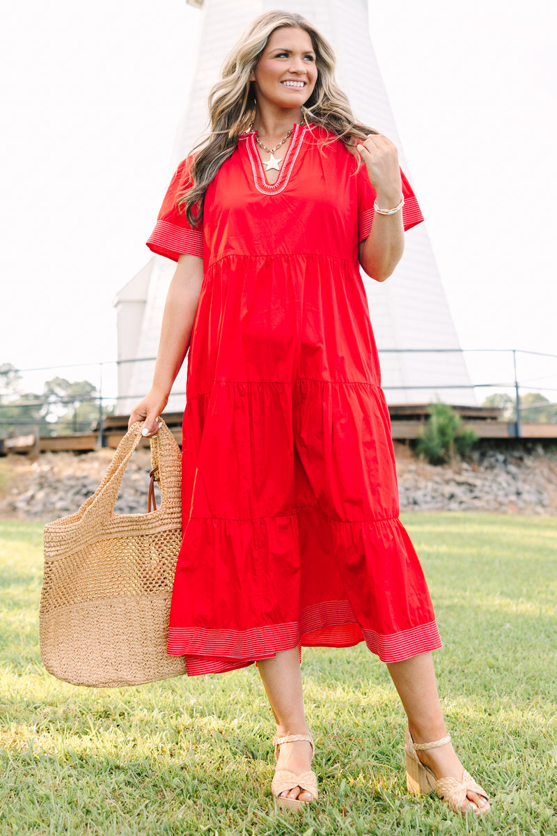 plus size red maxi dress Yours Curve Red London Pleated Choker Corsage Dress US 14 Womens