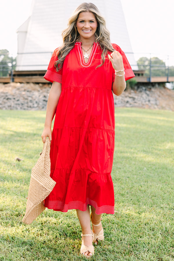 short sleeve straight dress Reece Short Sleeve Straight Fit Midi Dress