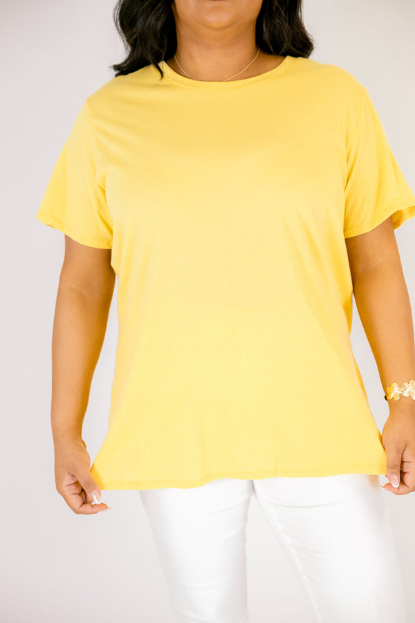 String of Luck Tee, Dusty Banana