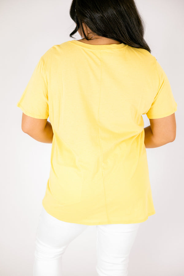 String of Luck Tee, Dusty Banana