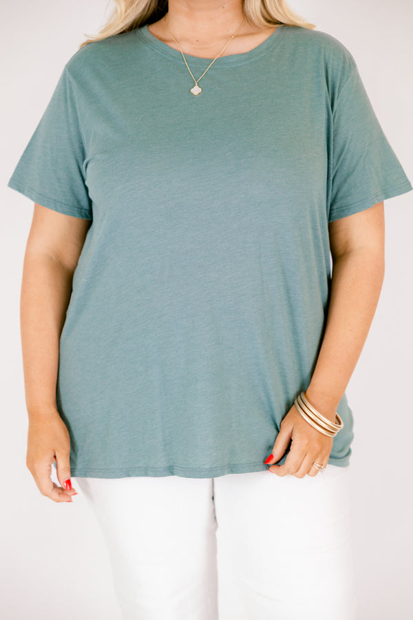 String of Luck Tee, Heather Ash Jade
