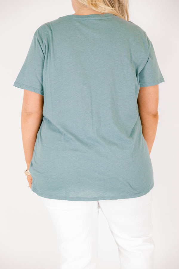 String of Luck Tee, Heather Ash Jade
