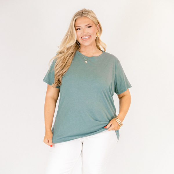 String of Luck Tee, Heather Ash Jade